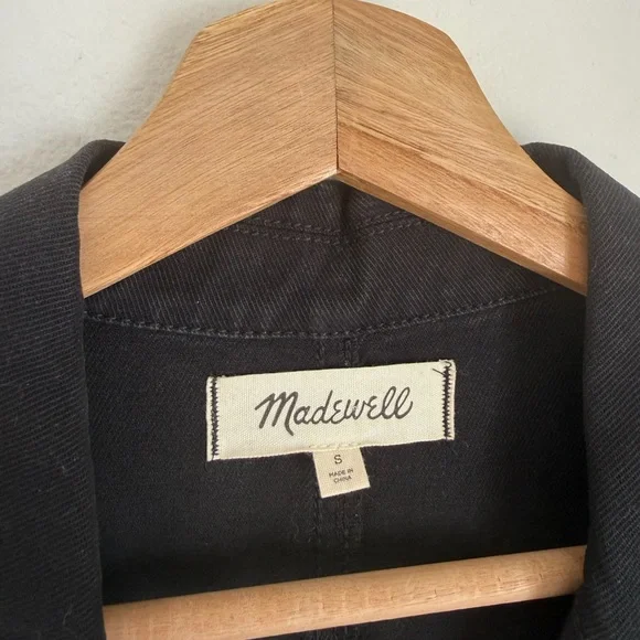 Madewell Signature Coverall Jumpsuit 100% Cotton Denim in Black - Picture 10 of 11